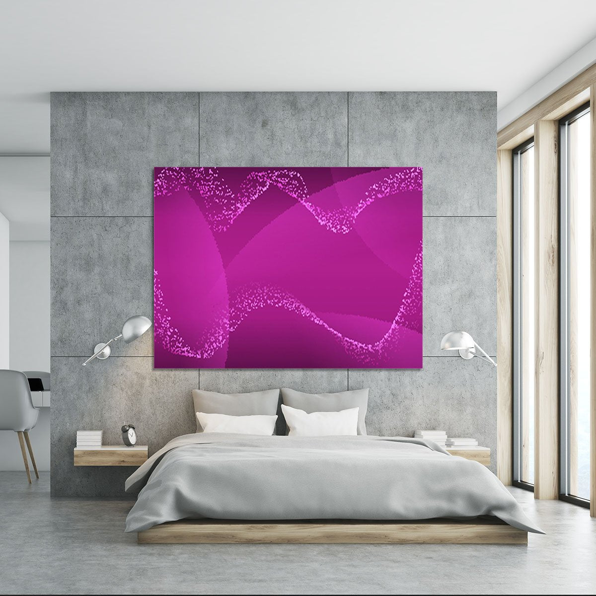 Purple Waves Canvas Print or Poster