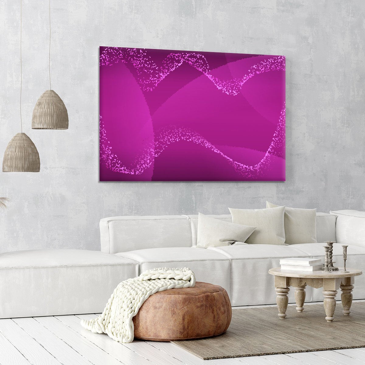 Purple Waves Canvas Print or Poster