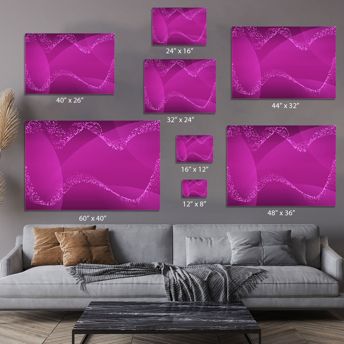 Purple Waves Canvas Print or Poster