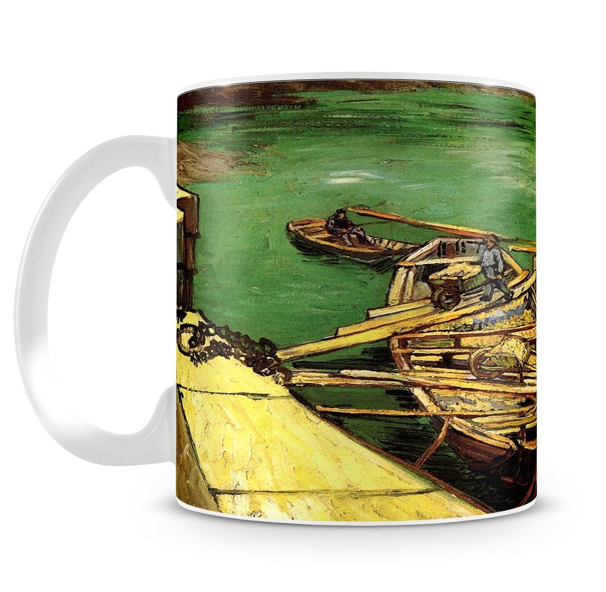 Quay with Men Unloading Sand Barges by Van Gogh Mug - Canvas Art Rocks - 4