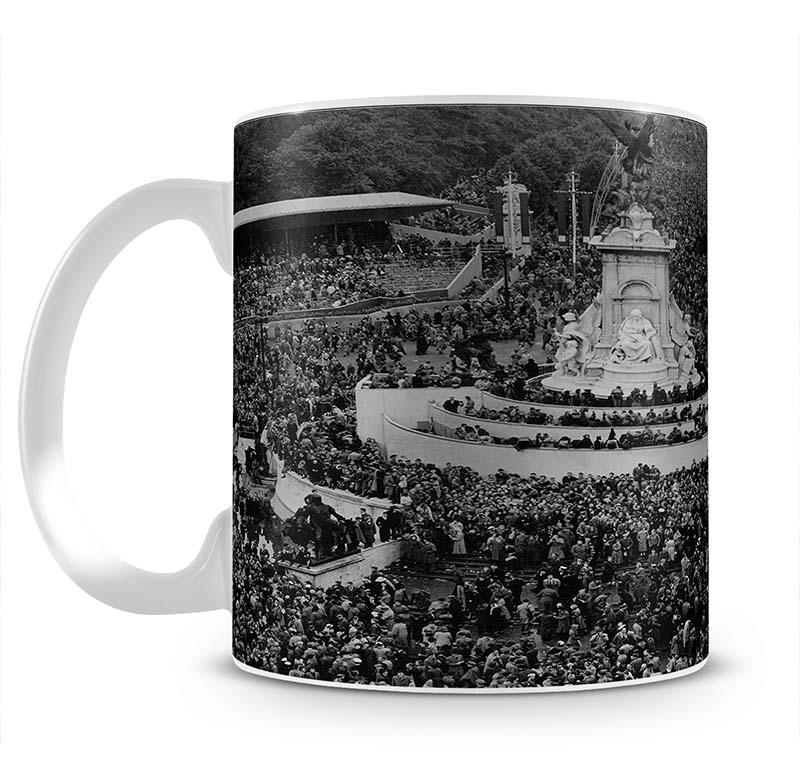 Queen Elizabeth II Coronation crowds at Buckingham Palace Mug - Canvas Art Rocks - 2