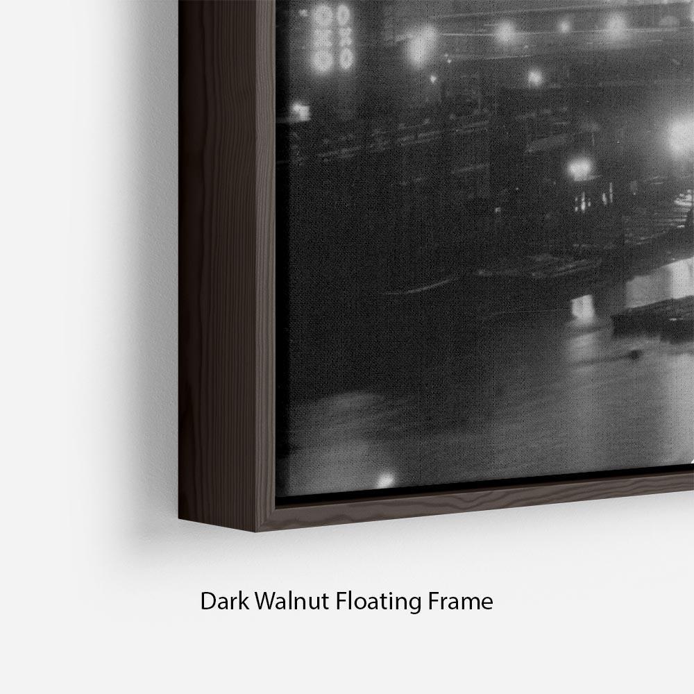 Queen Elizabeth II Coronation evening fireworks on the Thames Floating Frame Canvas