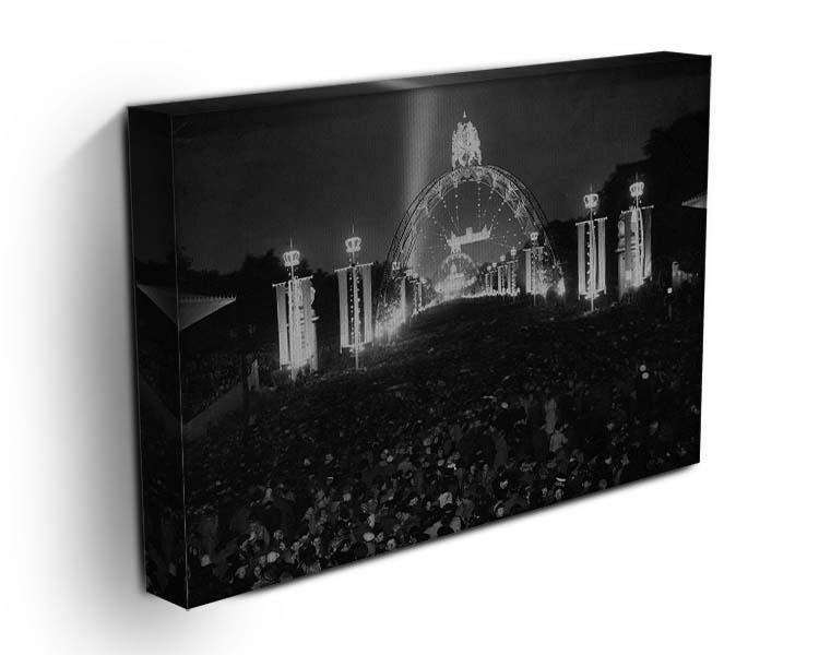 Queen Elizabeth II Coronation floodlit fairy arches Canvas Print or Poster - Canvas Art Rocks - 3