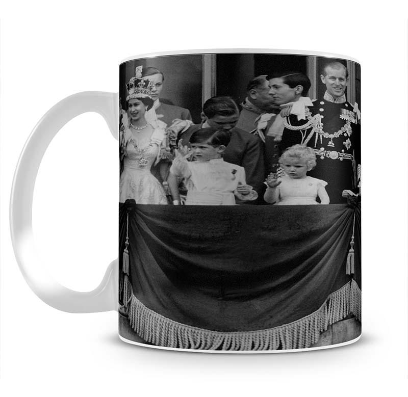 Queen Elizabeth II Coronation group appearance on balcony Mug - Canvas Art Rocks - 2