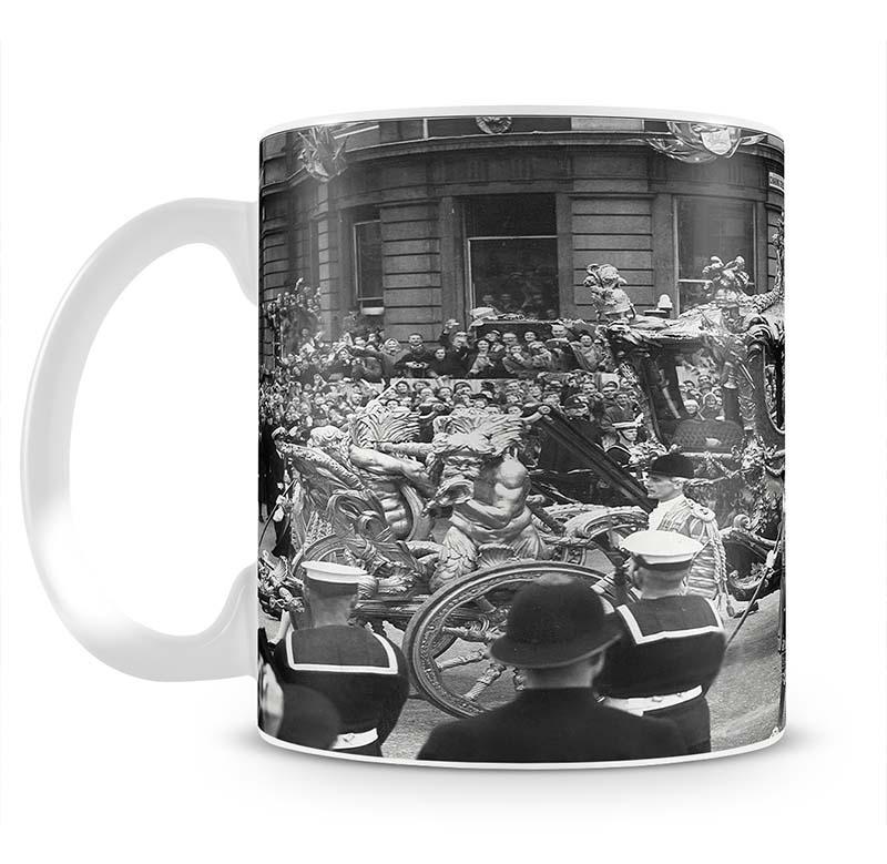 Queen Elizabeth II Coronation procession at Charing Cross Mug - Canvas Art Rocks - 2