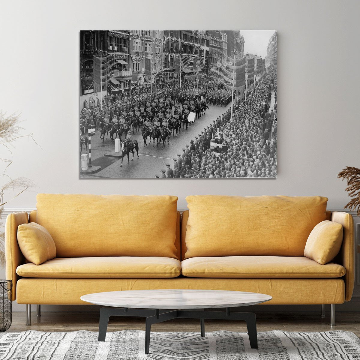 Queen Elizabeth II Coronation procession in front of Selfridges Canvas Print or Poster