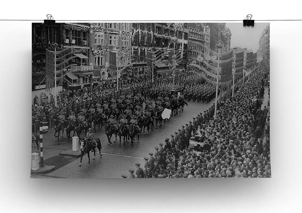 Queen Elizabeth II Coronation procession in front of Selfridges Canvas Print or Poster - Canvas Art Rocks - 2