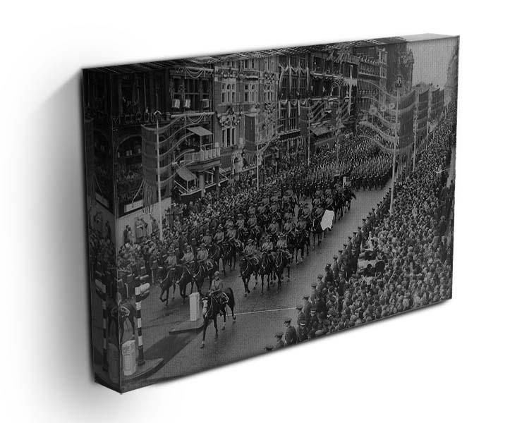 Queen Elizabeth II Coronation procession in front of Selfridges Canvas Print or Poster - Canvas Art Rocks - 3
