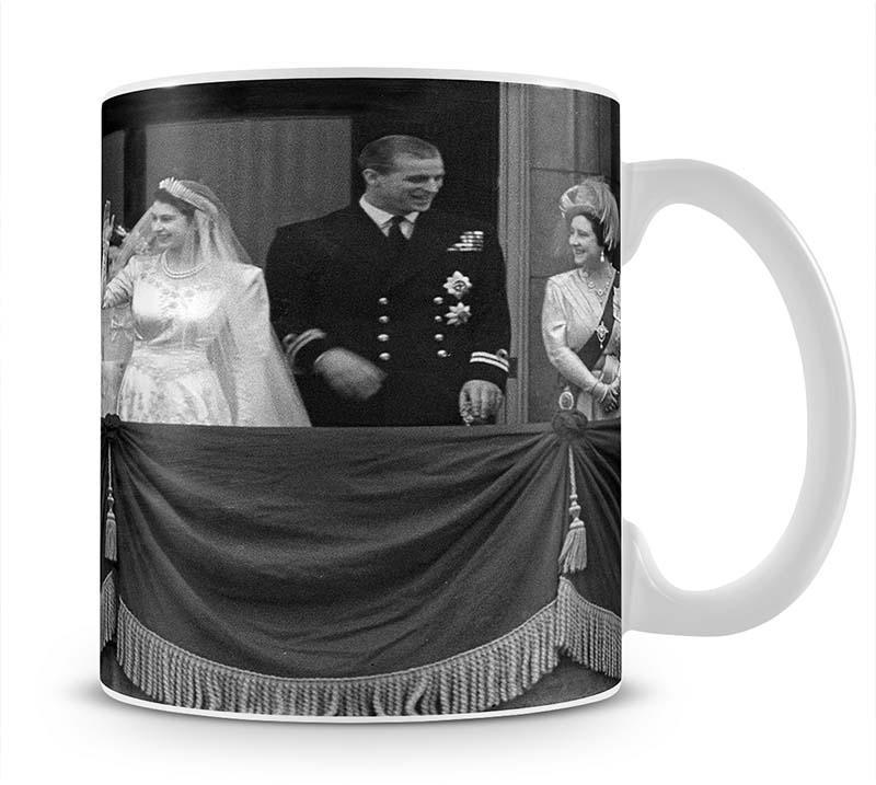 Queen Elizabeth II Wedding family group on balcony Mug - Canvas Art Rocks - 1
