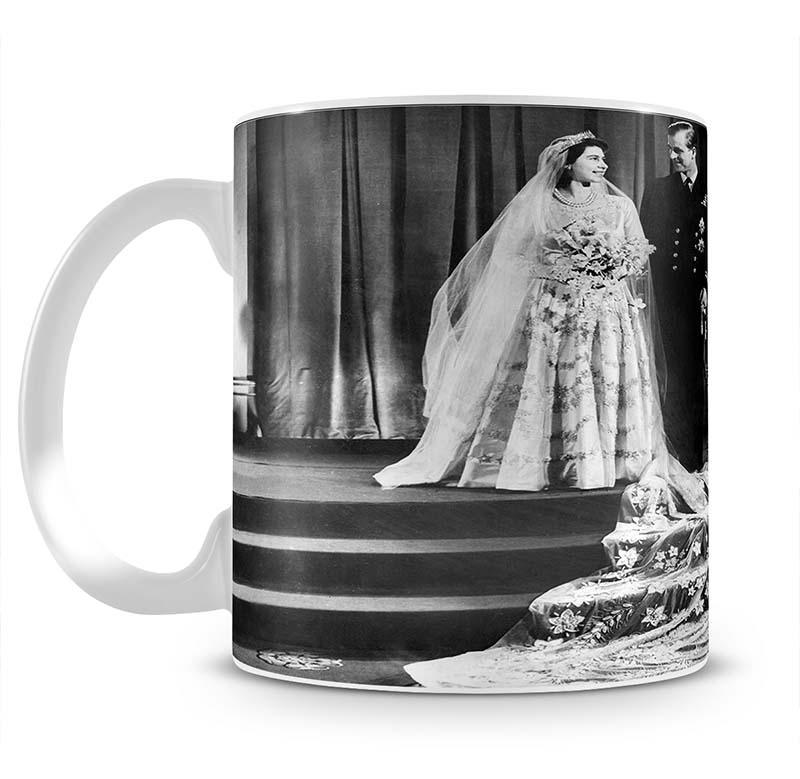 Queen Elizabeth II Wedding portrait of the couple at the palace Mug - Canvas Art Rocks - 2