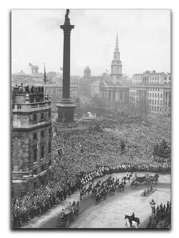 Queen Elizabeth II Wedding wedding coach in Trafalgar Square Canvas Print or Poster  - Canvas Art Rocks - 1