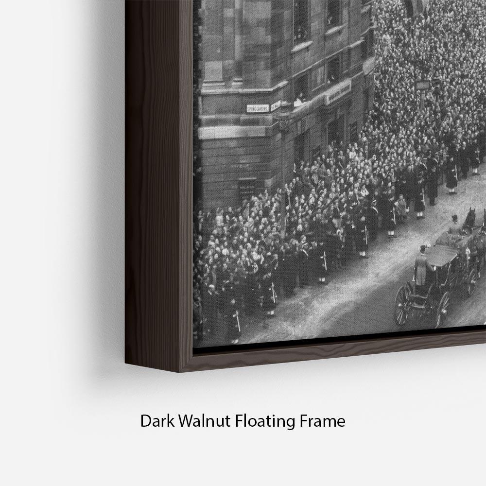 Queen Elizabeth II Wedding wedding coach in Trafalgar Square Floating Frame Canvas