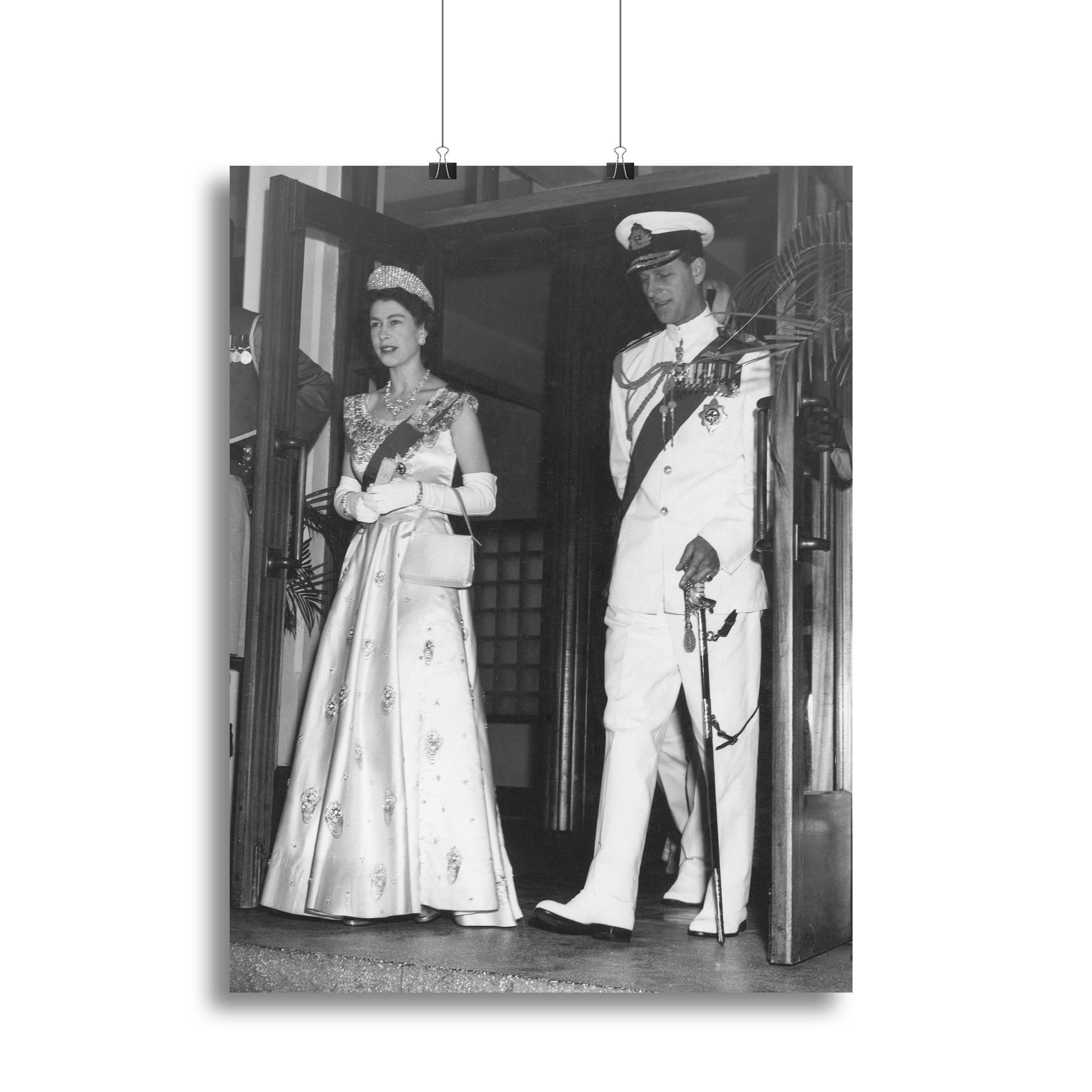 Queen Elizabeth II and Prince Philip during a tour of Nigeria Canvas Print or Poster