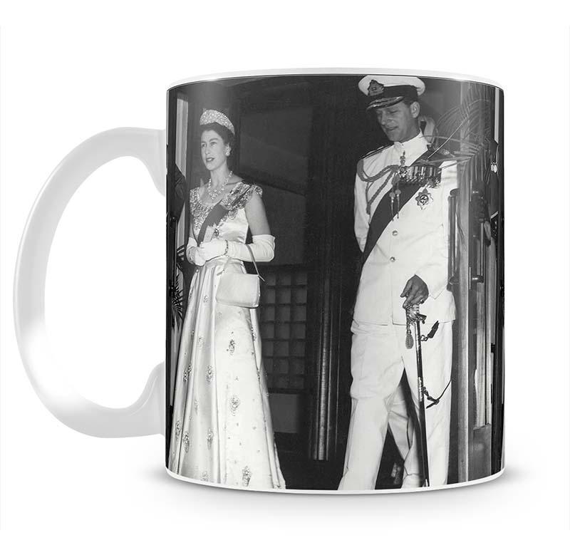 Queen Elizabeth II and Prince Philip during a tour of Nigeria Mug - Canvas Art Rocks - 2