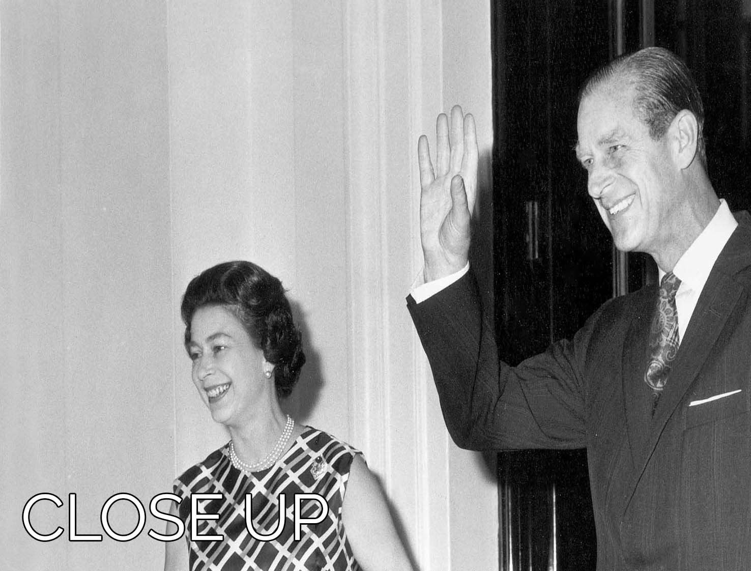 Queen Elizabeth II and Prince Philip hosting a state visit 3 Split Panel Canvas Print - Canvas Art Rocks - 3