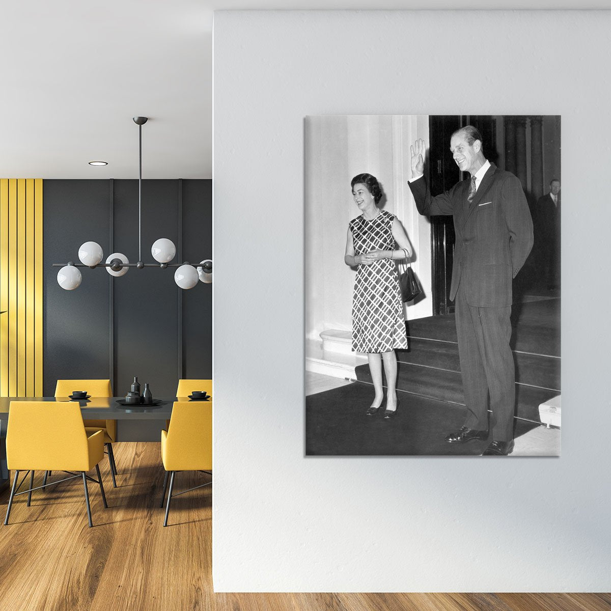 Queen Elizabeth II and Prince Philip hosting a state visit Canvas Print or Poster