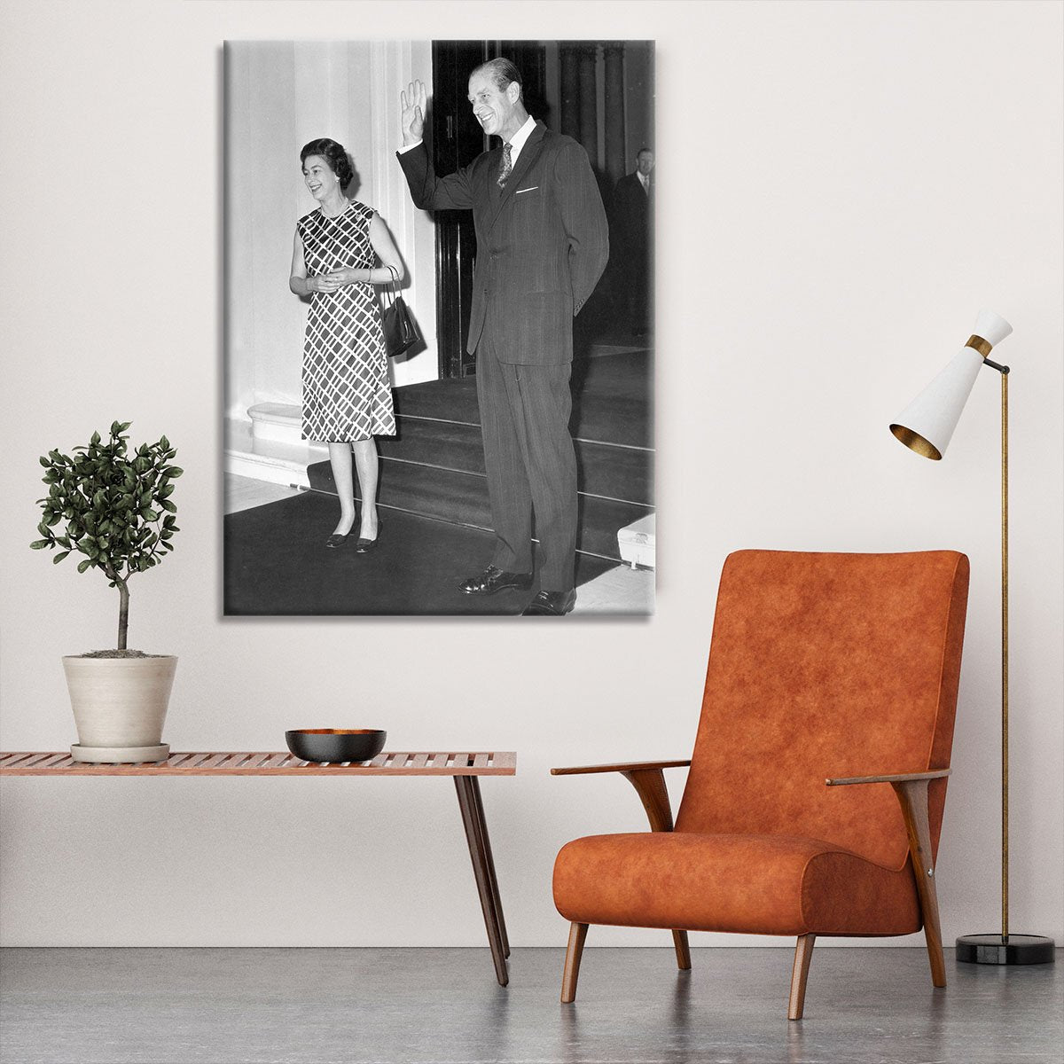 Queen Elizabeth II and Prince Philip hosting a state visit Canvas Print or Poster