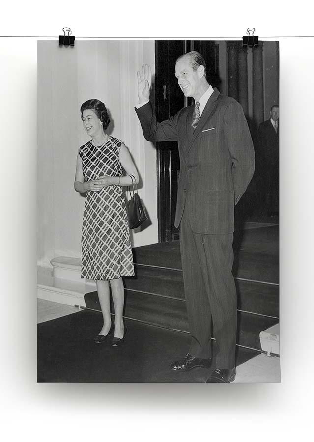 Queen Elizabeth II and Prince Philip hosting a state visit Canvas Print or Poster - Canvas Art Rocks - 2