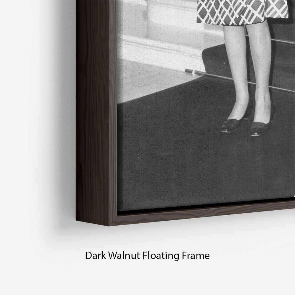 Queen Elizabeth II and Prince Philip hosting a state visit Floating Frame Canvas