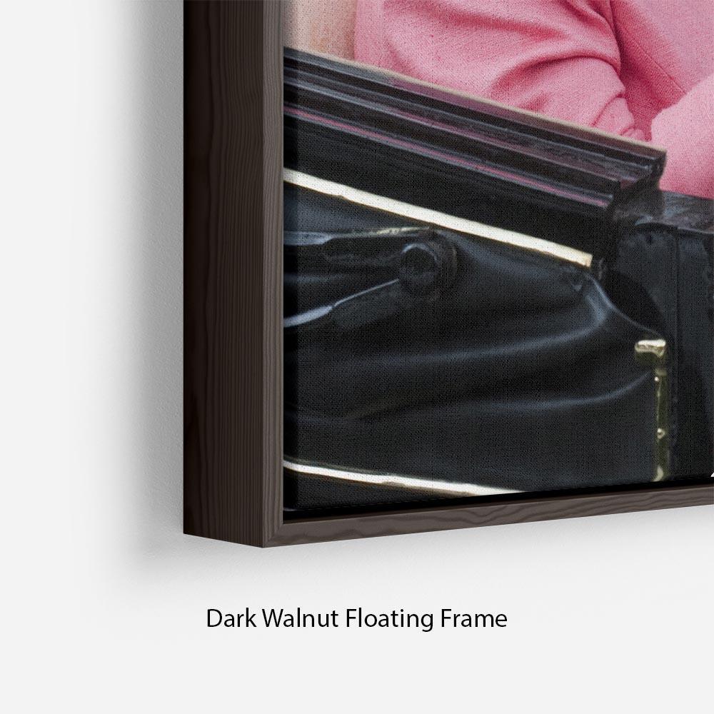 Queen Elizabeth II and Prince Philip in their carriage at Ascot Floating Frame Canvas