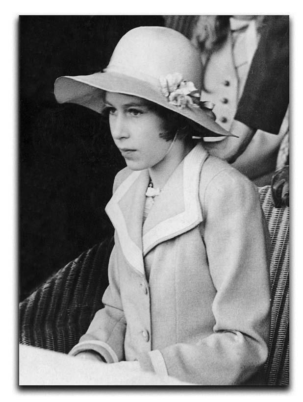 Queen Elizabeth II as a child seated in a hat Canvas Print or Poster  - Canvas Art Rocks - 1