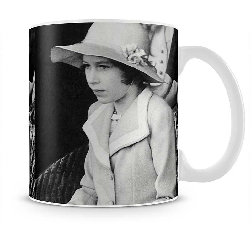 Queen Elizabeth II as a child seated in a hat Mug - Canvas Art Rocks - 1
