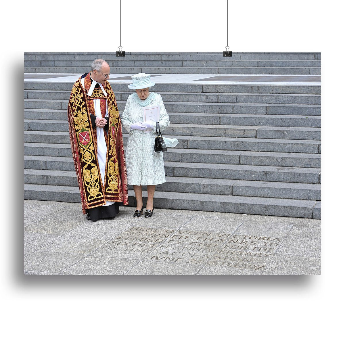 Queen Elizabeth II at her Diamond Jubilee service Canvas Print or Poster