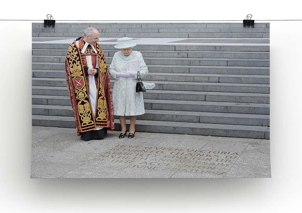 Queen Elizabeth II at her Diamond Jubilee service Canvas Print or Poster - Canvas Art Rocks - 2