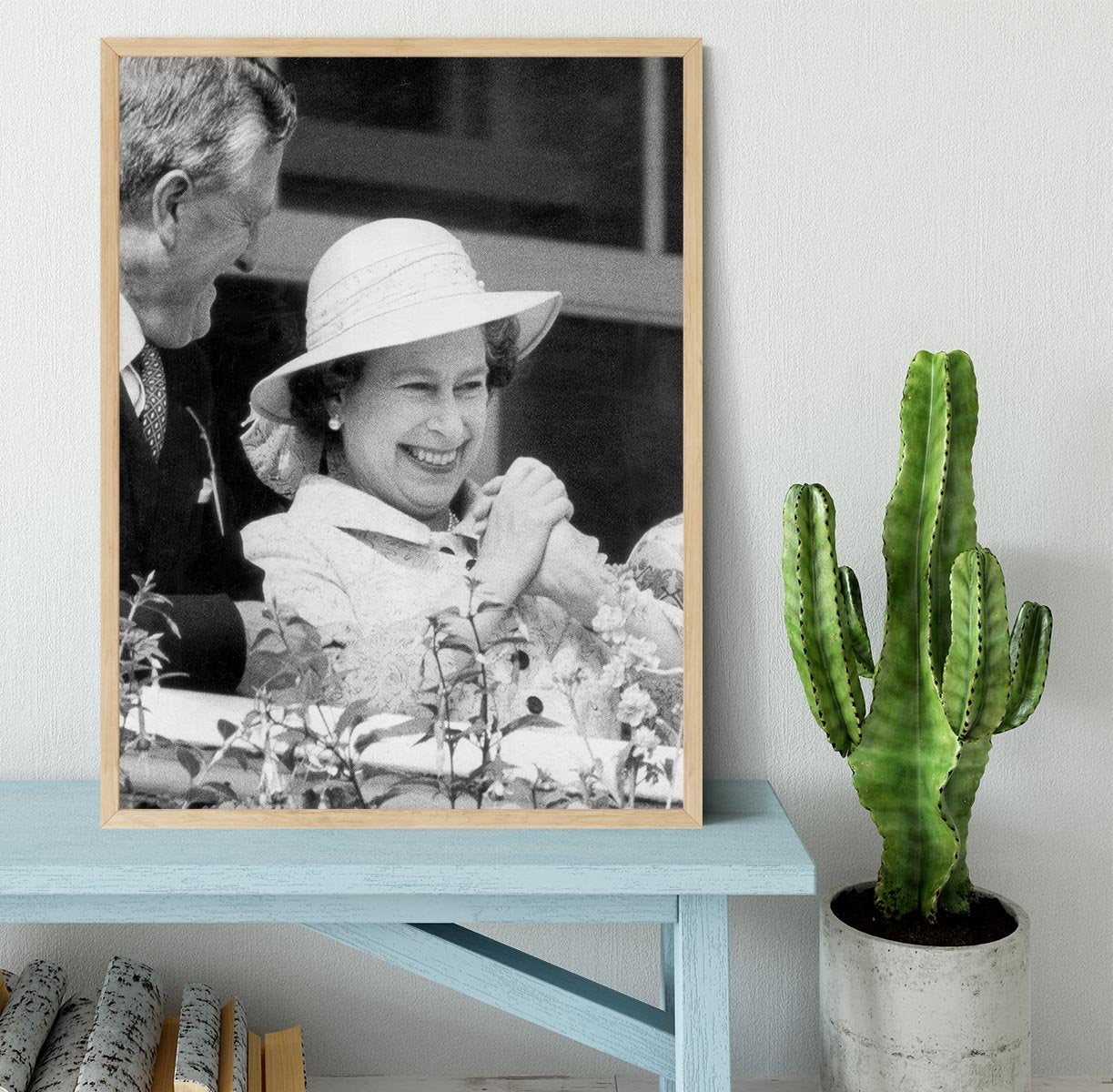 Queen Elizabeth II charmed at the Epsom Derby Framed Print - Canvas Art Rocks - 4