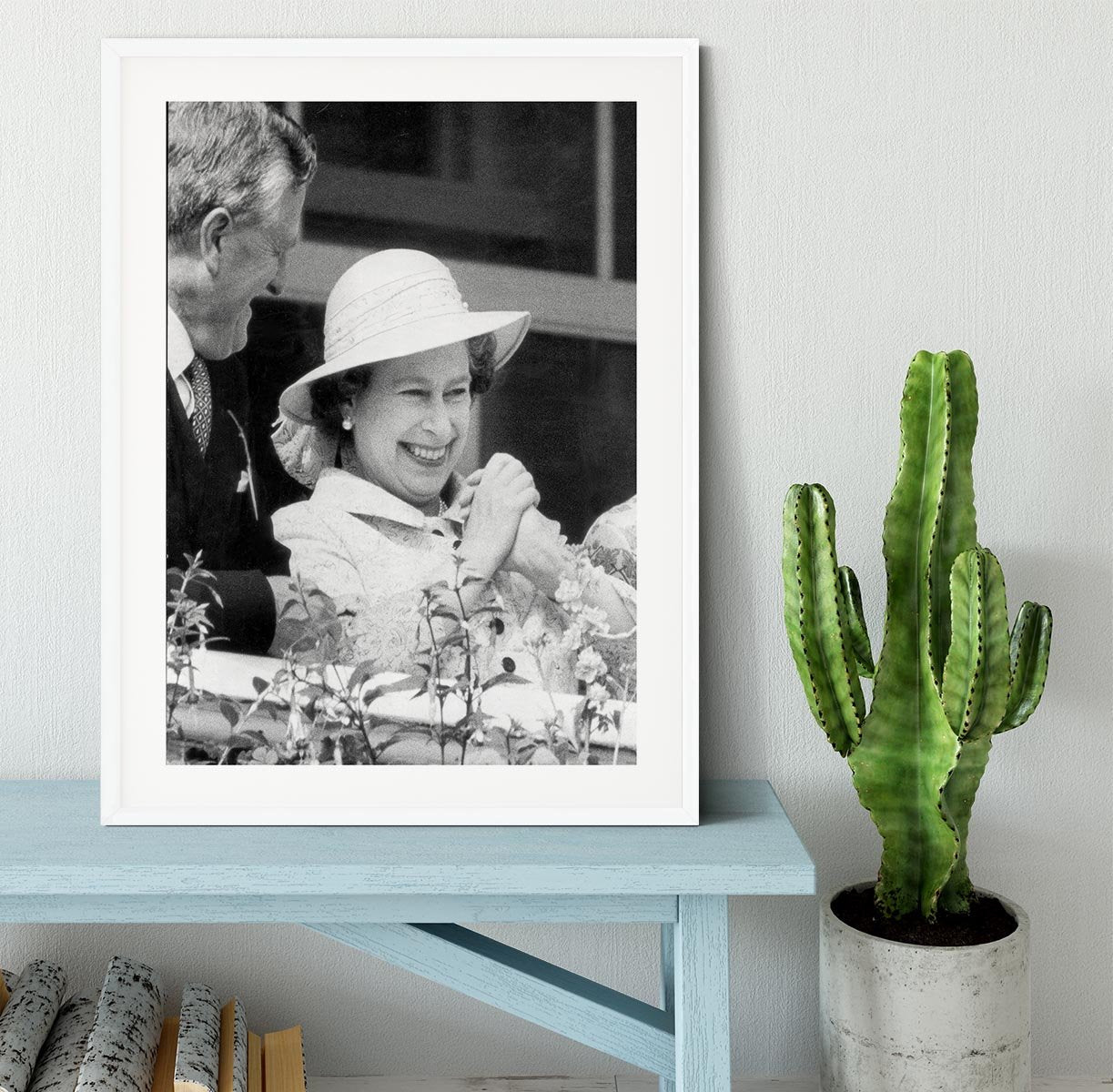 Queen Elizabeth II charmed at the Epsom Derby Framed Print - Canvas Art Rocks - 5