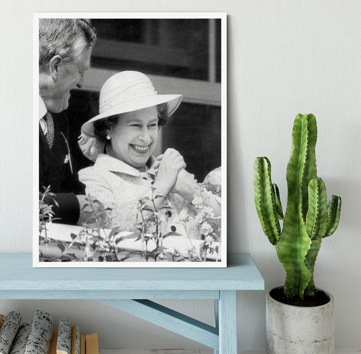 Queen Elizabeth II charmed at the Epsom Derby Framed Print - Canvas Art Rocks -6