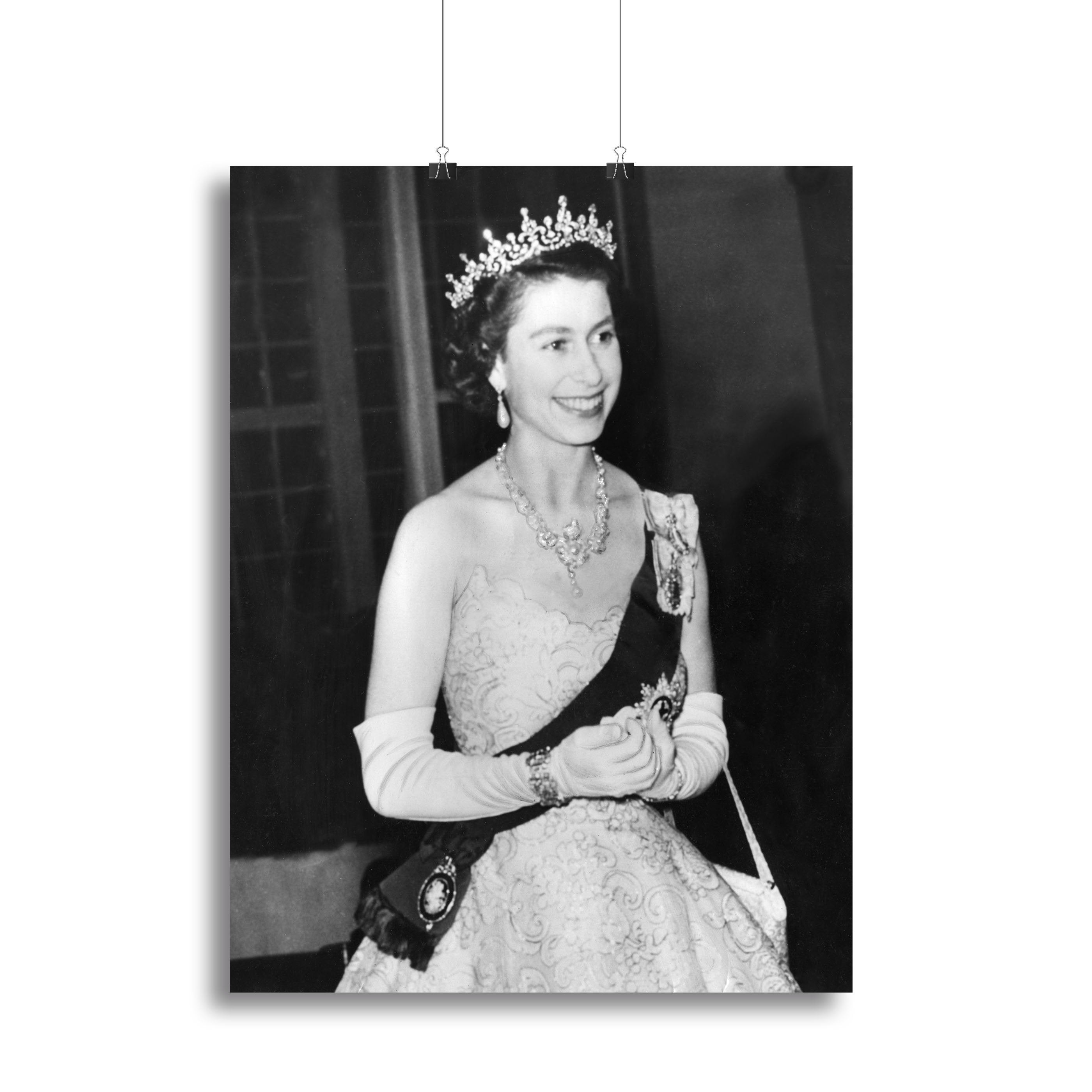 Queen Elizabeth II during her Coronation tour Canvas Print or Poster