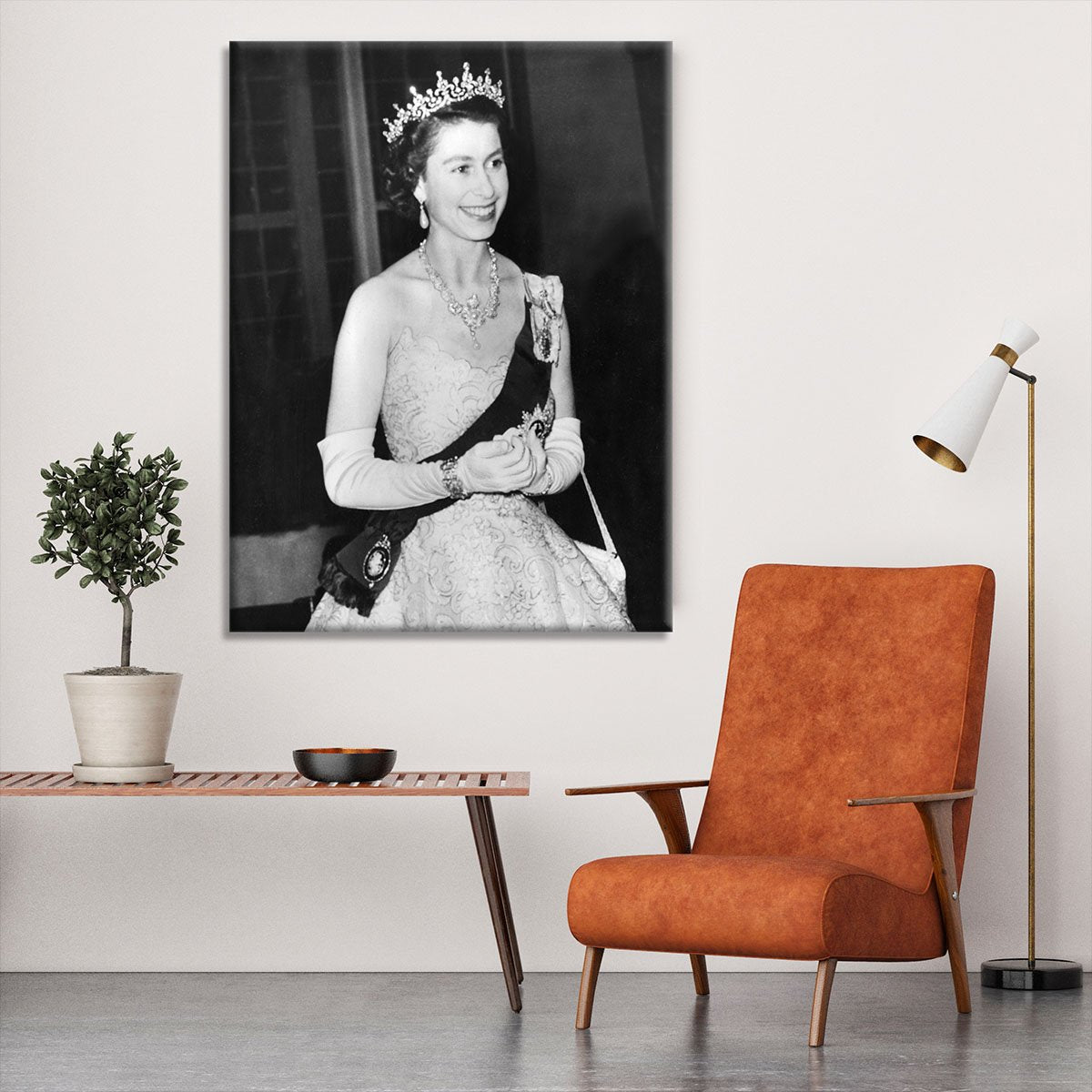 Queen Elizabeth II during her Coronation tour Canvas Print or Poster