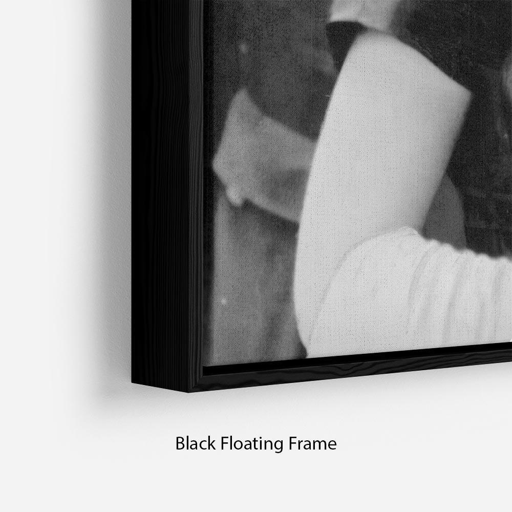 Queen Elizabeth II in Scotland shortly after her coronation Floating Frame Canvas