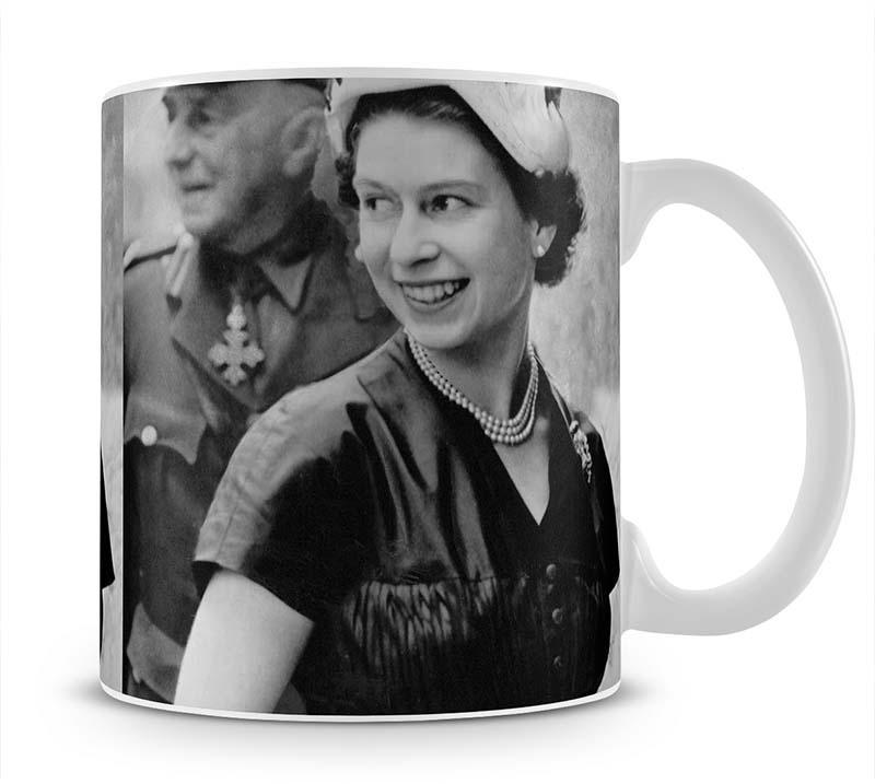 Queen Elizabeth II in Scotland shortly after her coronation Mug - Canvas Art Rocks - 1
