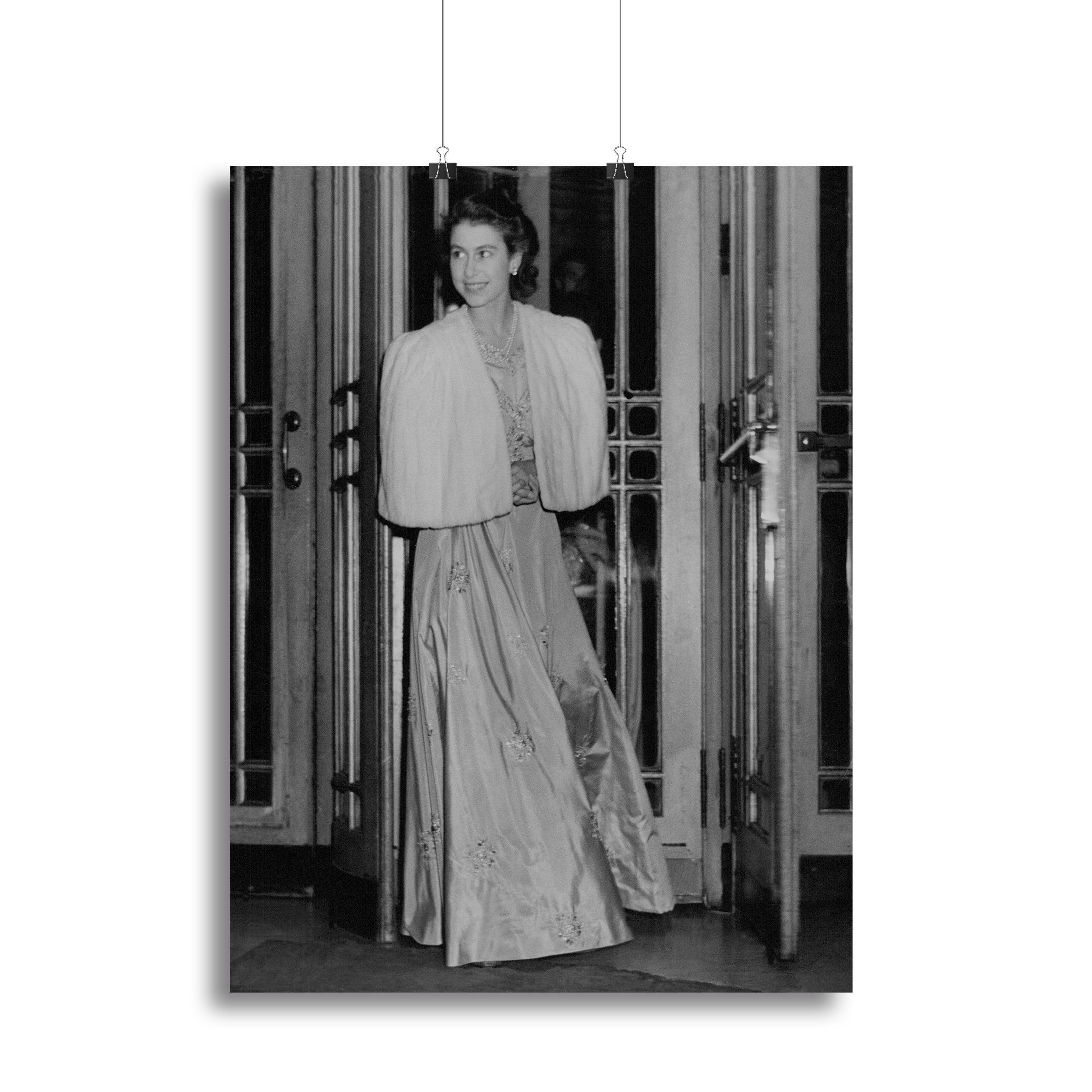 Queen Elizabeth II the day she was engaged to Prince Philip Canvas Print or Poster