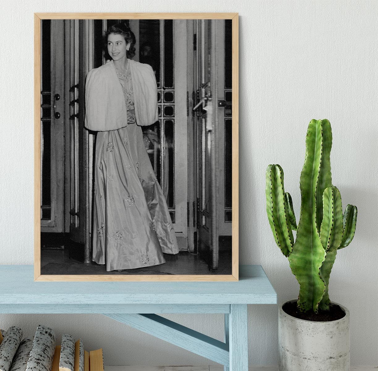Queen Elizabeth II the day she was engaged to Prince Philip Framed Print - Canvas Art Rocks - 4