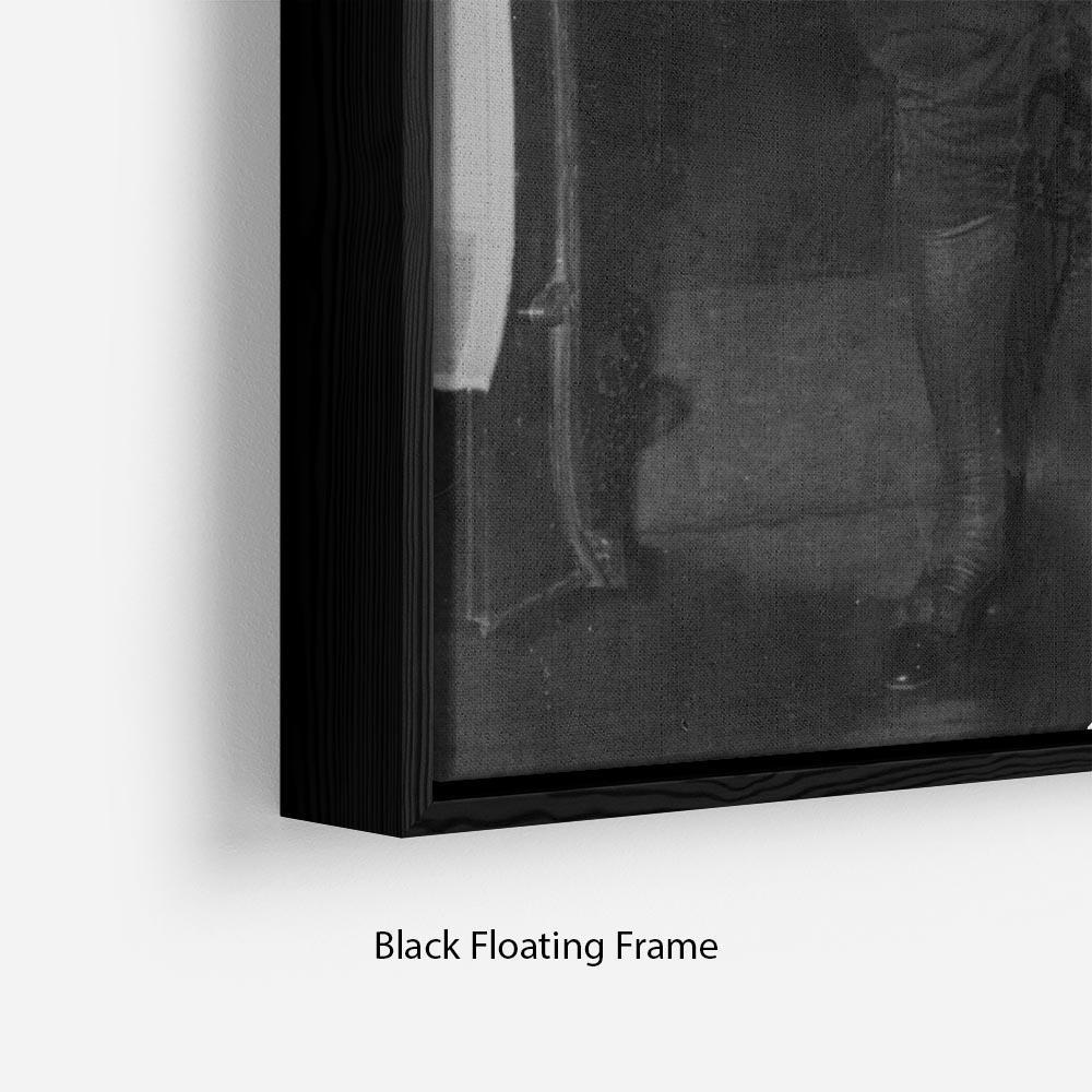 Queen Elizabeth II with Winston Churchill at Downing Street Floating Frame Canvas