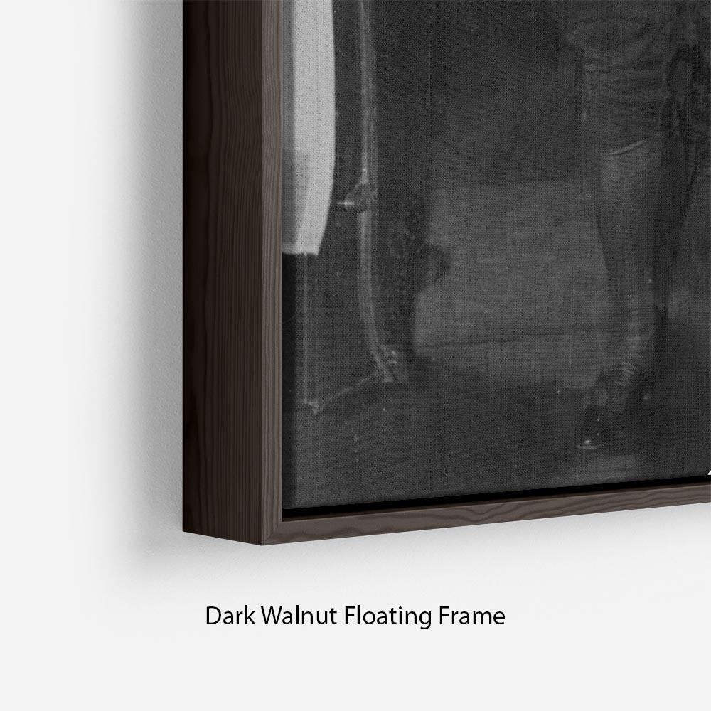 Queen Elizabeth II with Winston Churchill at Downing Street Floating Frame Canvas