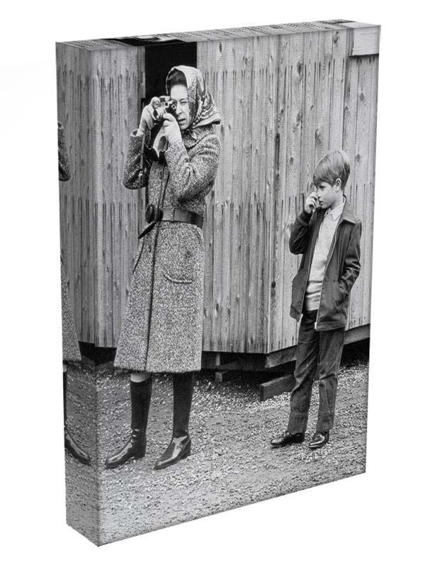 Queen Elizabeth II with a young Prince Edward Canvas Print or Poster - Canvas Art Rocks - 3