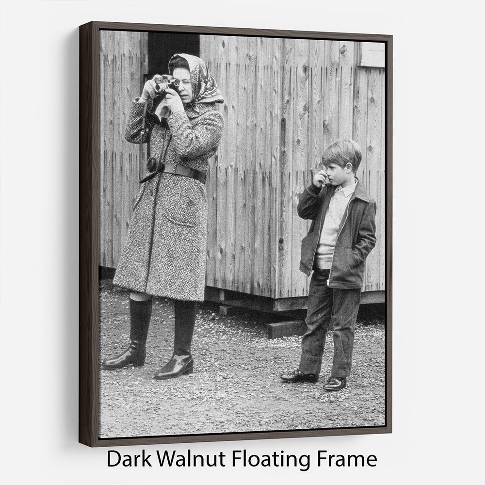 Queen Elizabeth II with a young Prince Edward Floating Frame Canvas