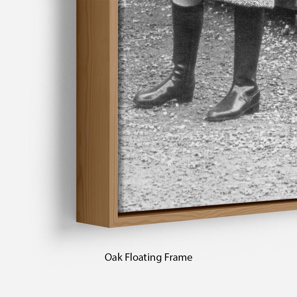 Queen Elizabeth II with a young Prince Edward Floating Frame Canvas