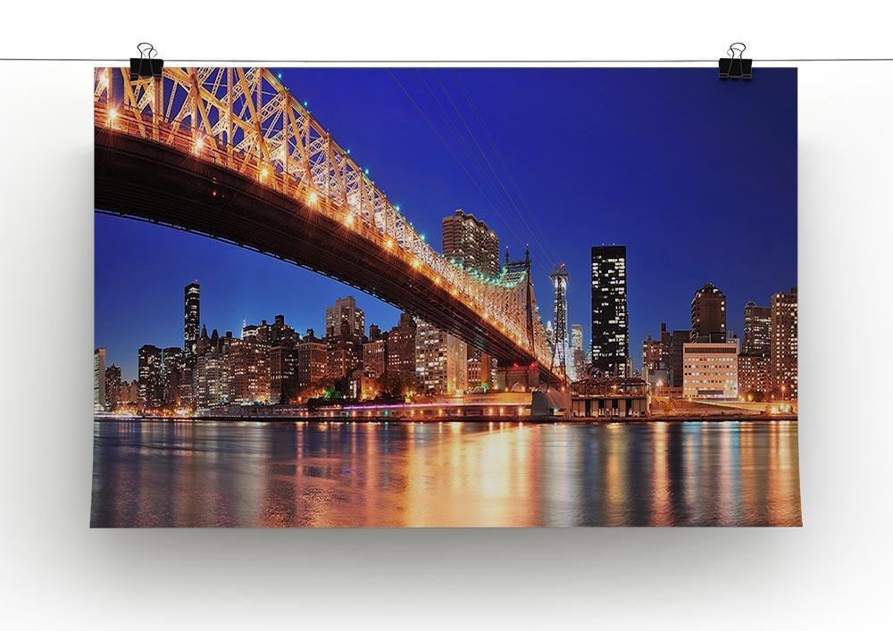 Queensboro Bridge over New York Canvas Print or Poster - Canvas Art Rocks - 2