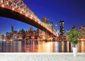 Queensboro Bridge over New York Wall Mural Wallpaper - Canvas Art Rocks - 4