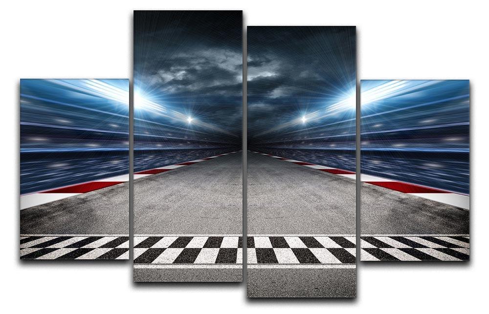 Race Track 4 Split Panel Canvas  - Canvas Art Rocks - 1