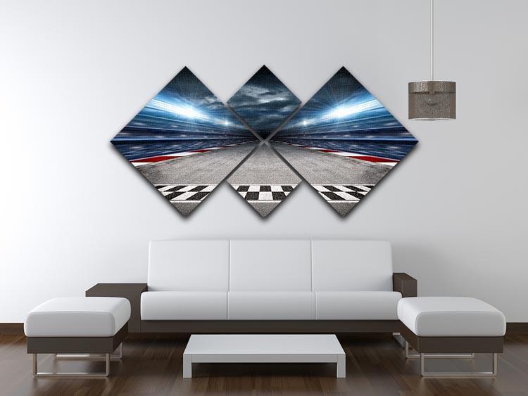 Race Track 4 Square Multi Panel Canvas  - Canvas Art Rocks - 3