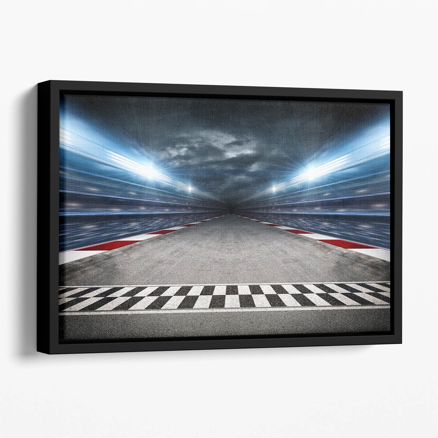 Race Track Floating Framed Canvas