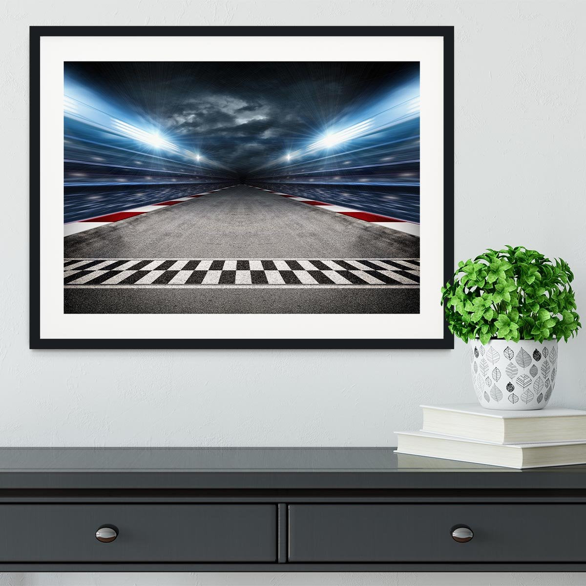 Race Track Framed Print - Canvas Art Rocks - 1