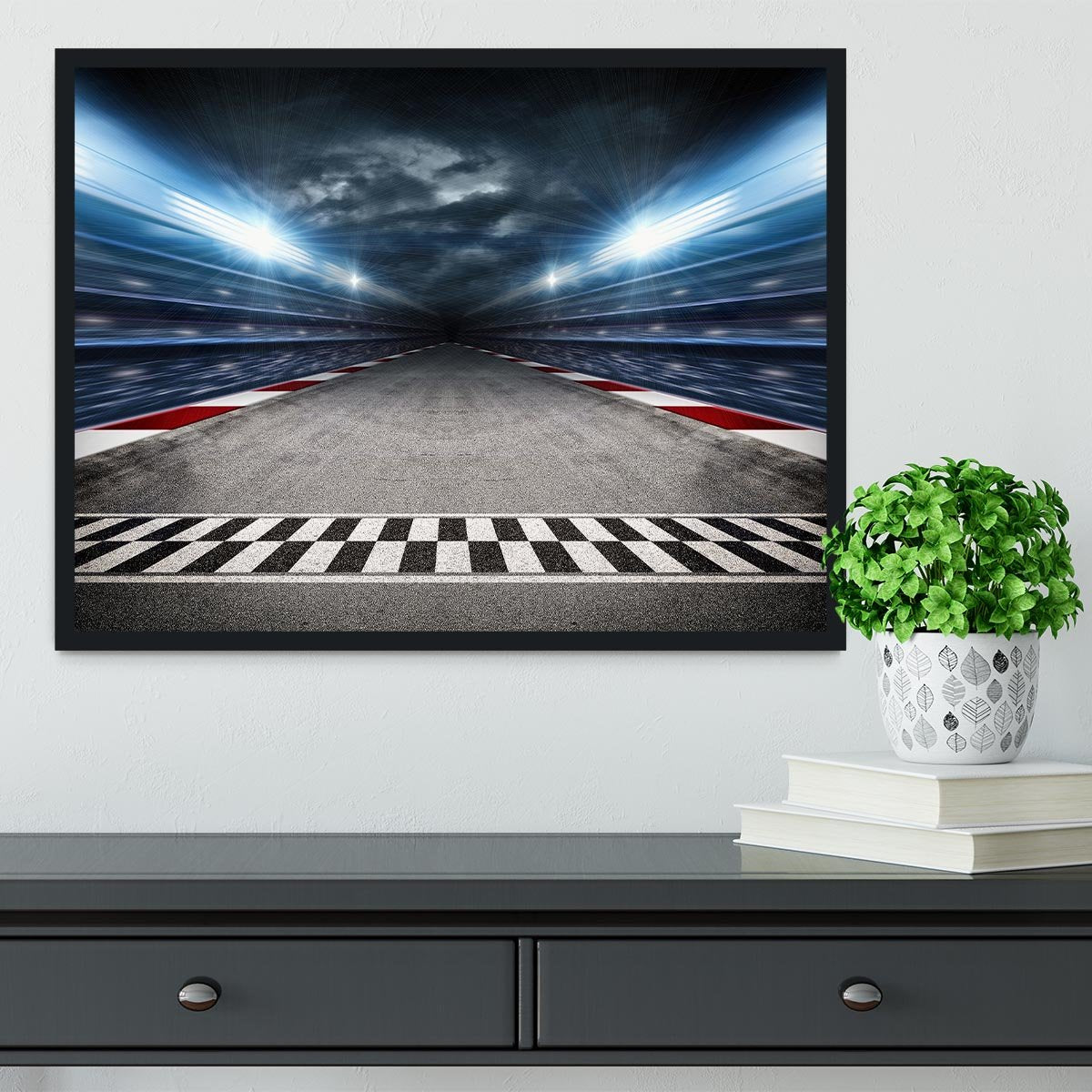 Race Track Framed Print - Canvas Art Rocks - 2