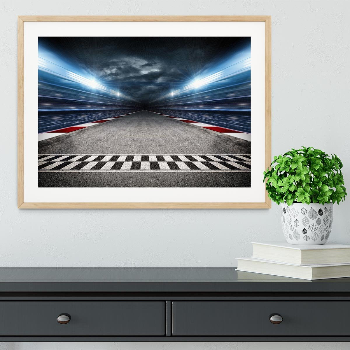 Race Track Framed Print - Canvas Art Rocks - 3